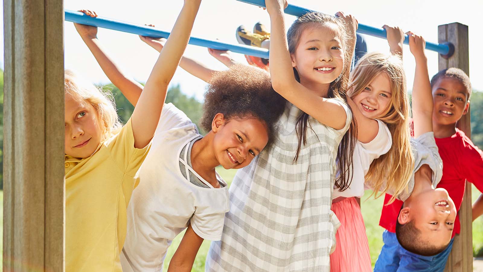 happy kids playing